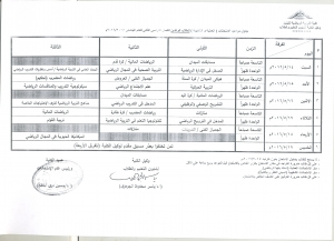 جدول مواعيد الامتحانات (العملية والشفهية )للطلاب الوافدين للفصل الدراسي الثانى للعام الجامعى  2016/2015م