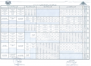 اخر تعديل للجدول الفصل الدراسي الاول للعام الجامعى 2019/2020