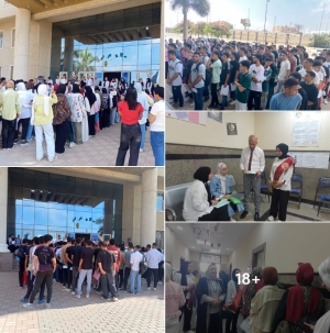 فعاليات اليوم الثانى اختبارات القدرات للطلاب الثانوية العامة  بكلية علوم الرياضة جامعه بنها  للعام الجامعى 2026/2025م