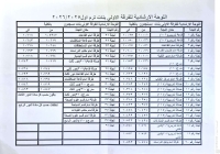اللوحة الارشادية للفرقةالاولى بنات للفصل الدراسي الاول للعام الجامعى 2026/2025م