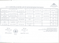 جدول مواعيد الامتحانات الشفوية للمواد النظرية للفرق الأربعة( الطلاب الوافدين) بالكلية للفصل الدراسى الأول للعام الجامعى 2018/2017