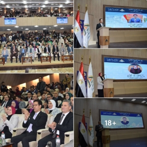 خلال حفل ختام الأنشطة الطلابية بجامعة بنها