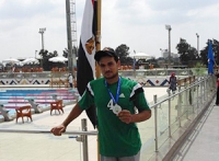 الميدالية الفضية لجامعة بنها فى السباحة