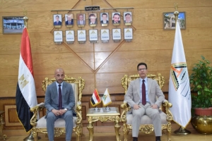 رئيس جامعة بنها يستقبل عميد كلية علوم الرياضة الجديد